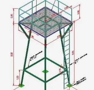 Imagen de Torre metálica para soporte de tanques